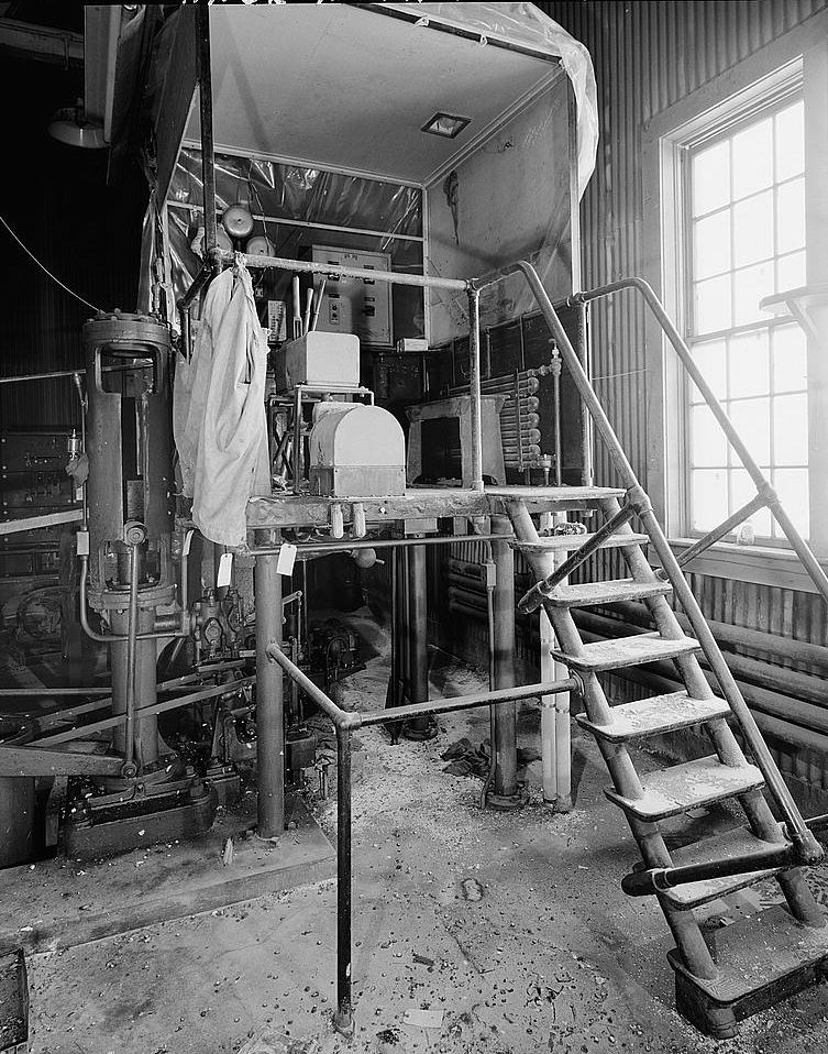 Machinery inside the Anselmo Mine hoist house